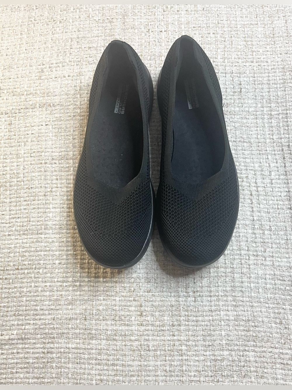 Comfort Knit Black Slip-On Flats - Women